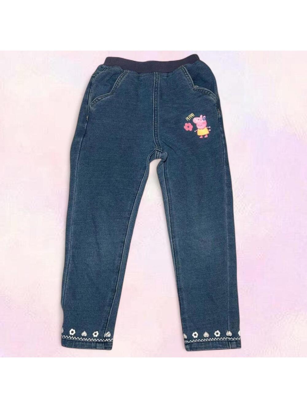Peppa Pig Blue Jeans Elastic Waist Kids Size 4-6 Years